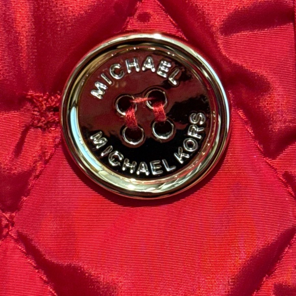 Michael Kors Red Quilted jacket EUC M - Picture 6 of 8